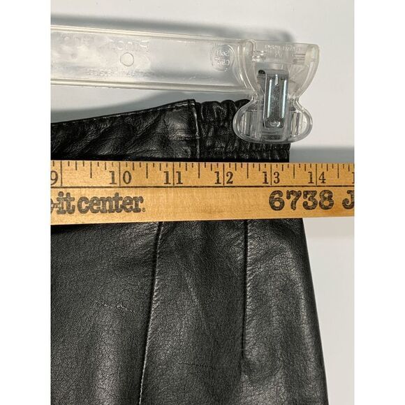 Diversity Women's Knee Length Genuine Leather Straight Skirt Black Size 6 - Picture 8 of 12